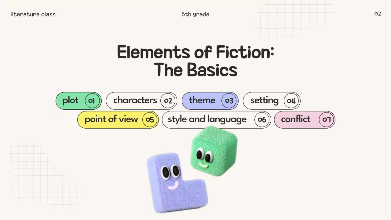 Yellow Playful Literature Class Presentation