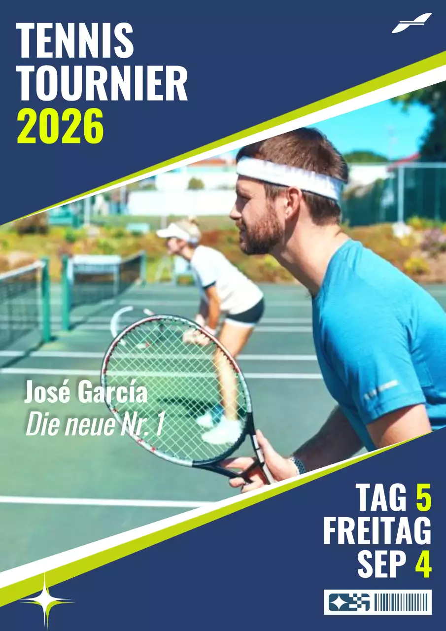 Lime Navy Modern Tennis Championships Update Promotion