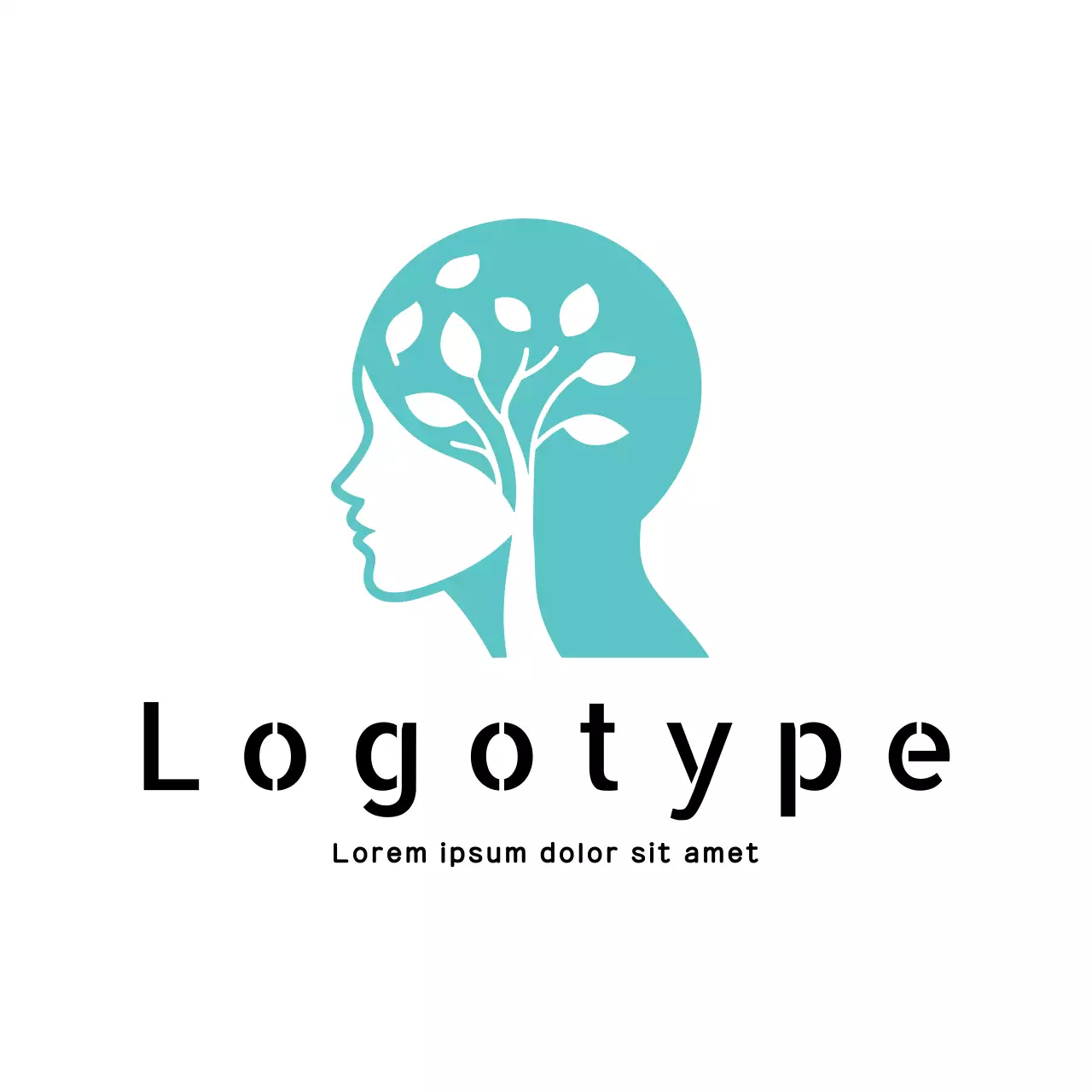 Teal Abstract Design Logo