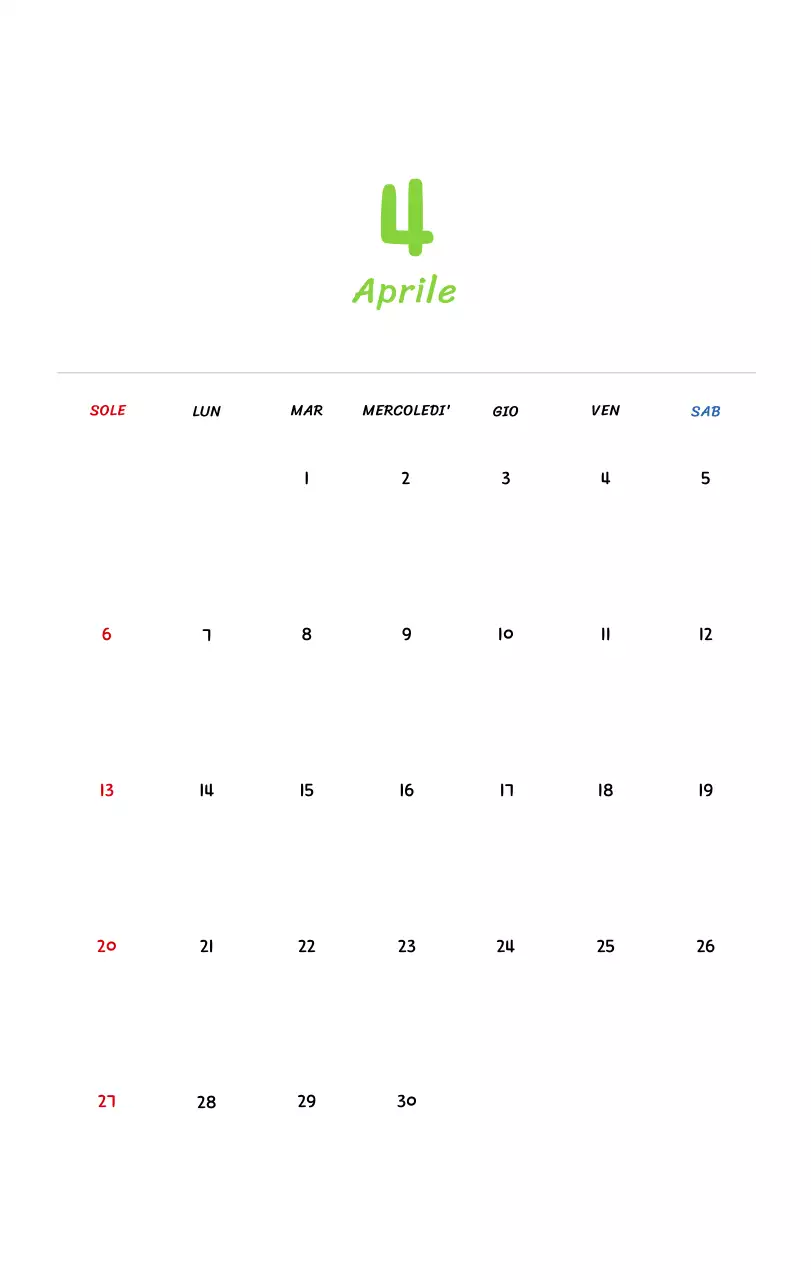 Calendario di Capodanno con simpatiche illustrazioni