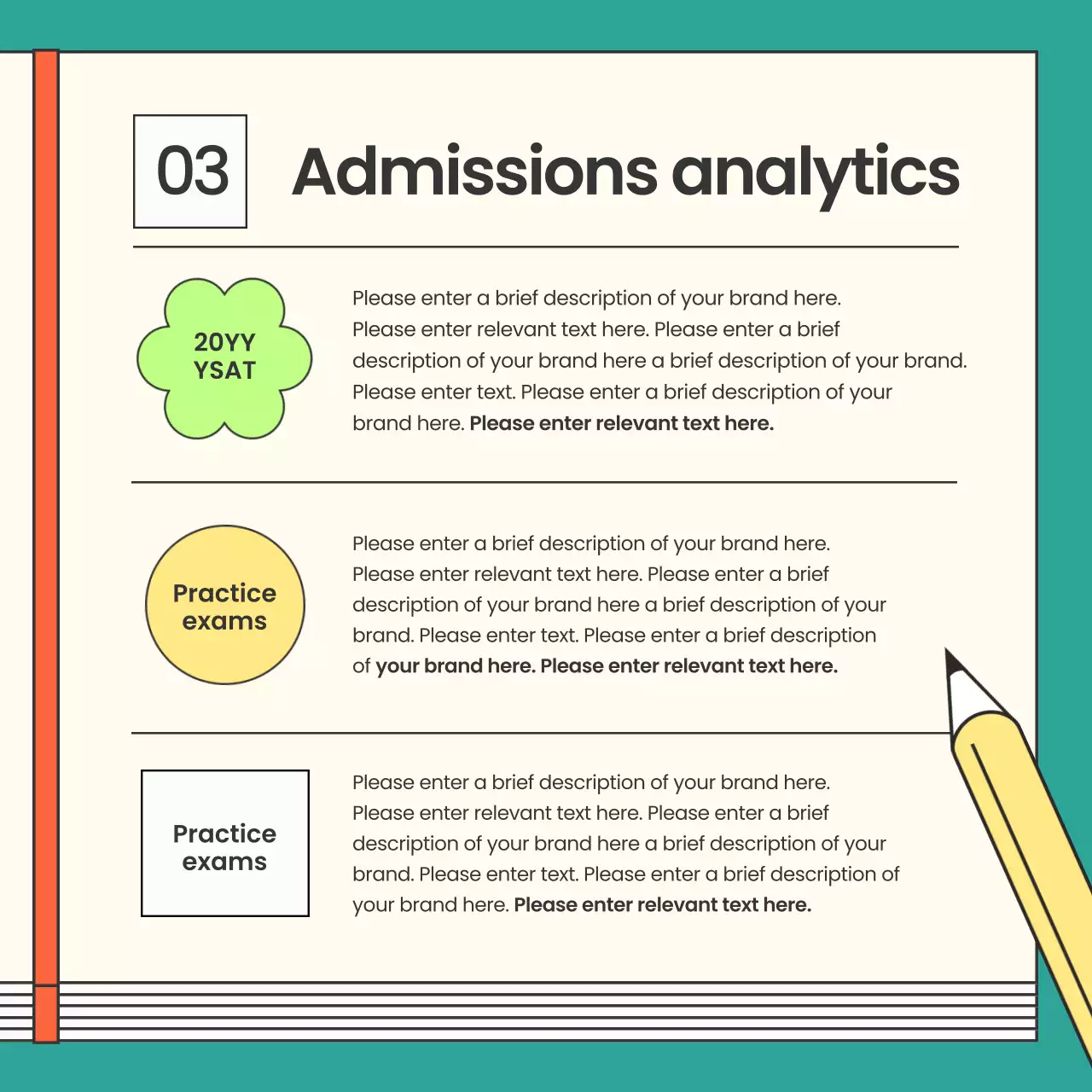 Orange Modern Academy Promotion Instagram Carousel