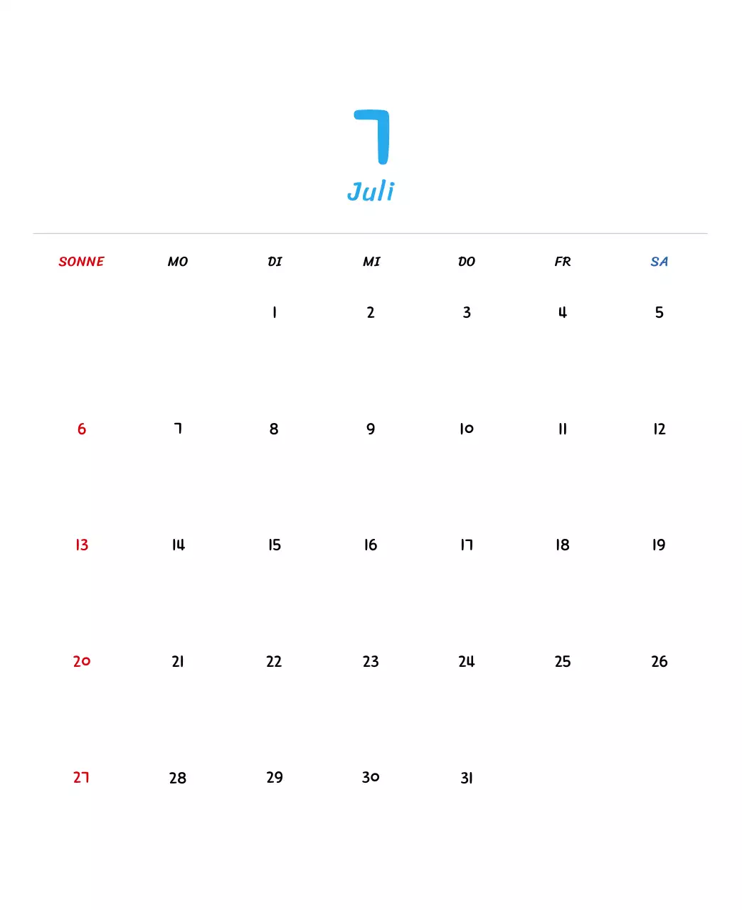 Neujahrskalender mit niedlichen Illustrationen