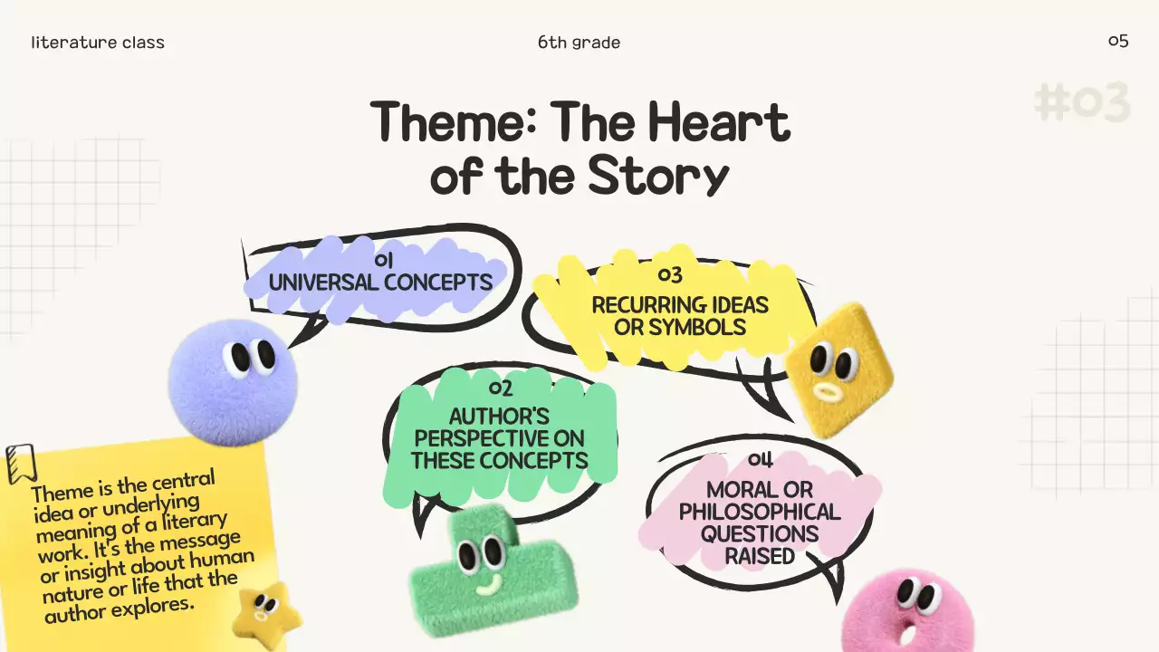 Yellow Playful Literature Class Presentation