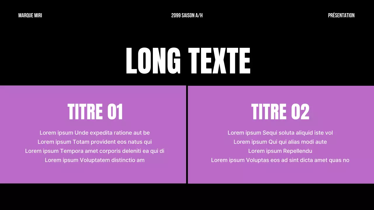 Une déclaration de marque simple en noir et violet