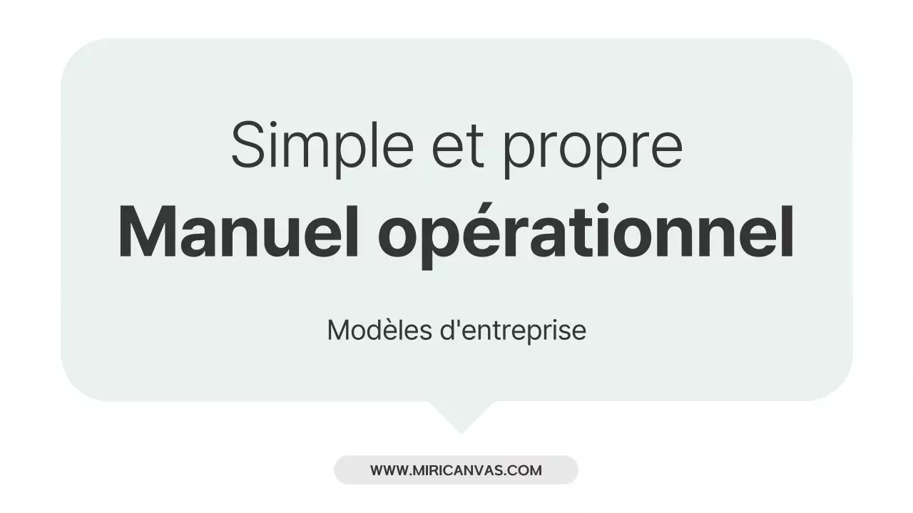 Manuel d'exploitation d'un magasin simple Livre en blanc et ressources de formation en menthe