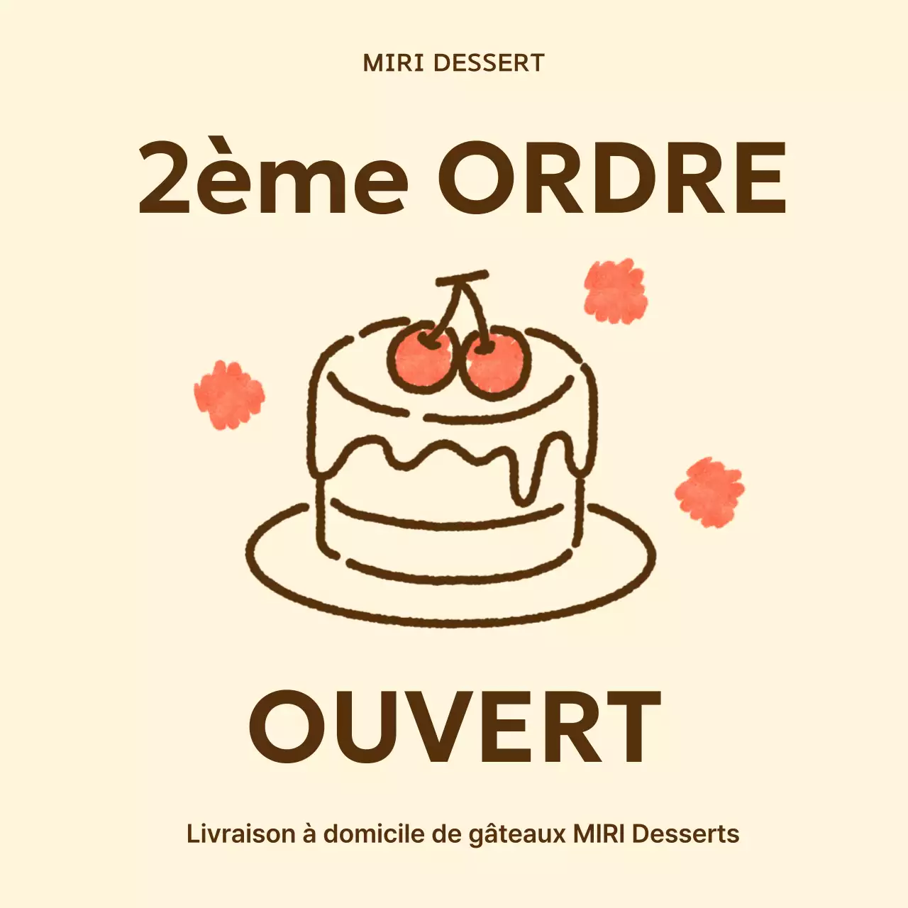 Annonce de l'ouverture du carnet de commandes jaune et joli