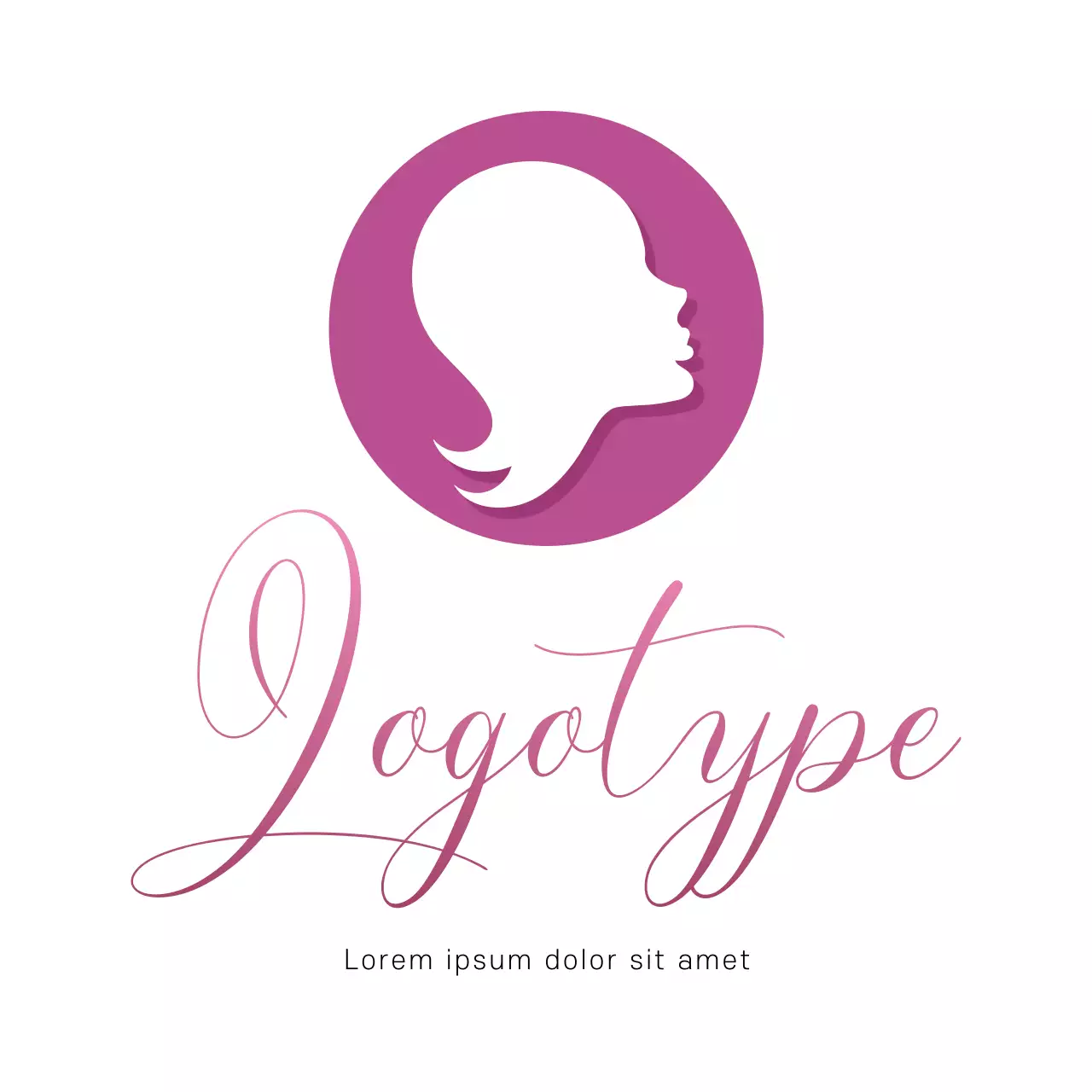 Pink Elegant Design Logo