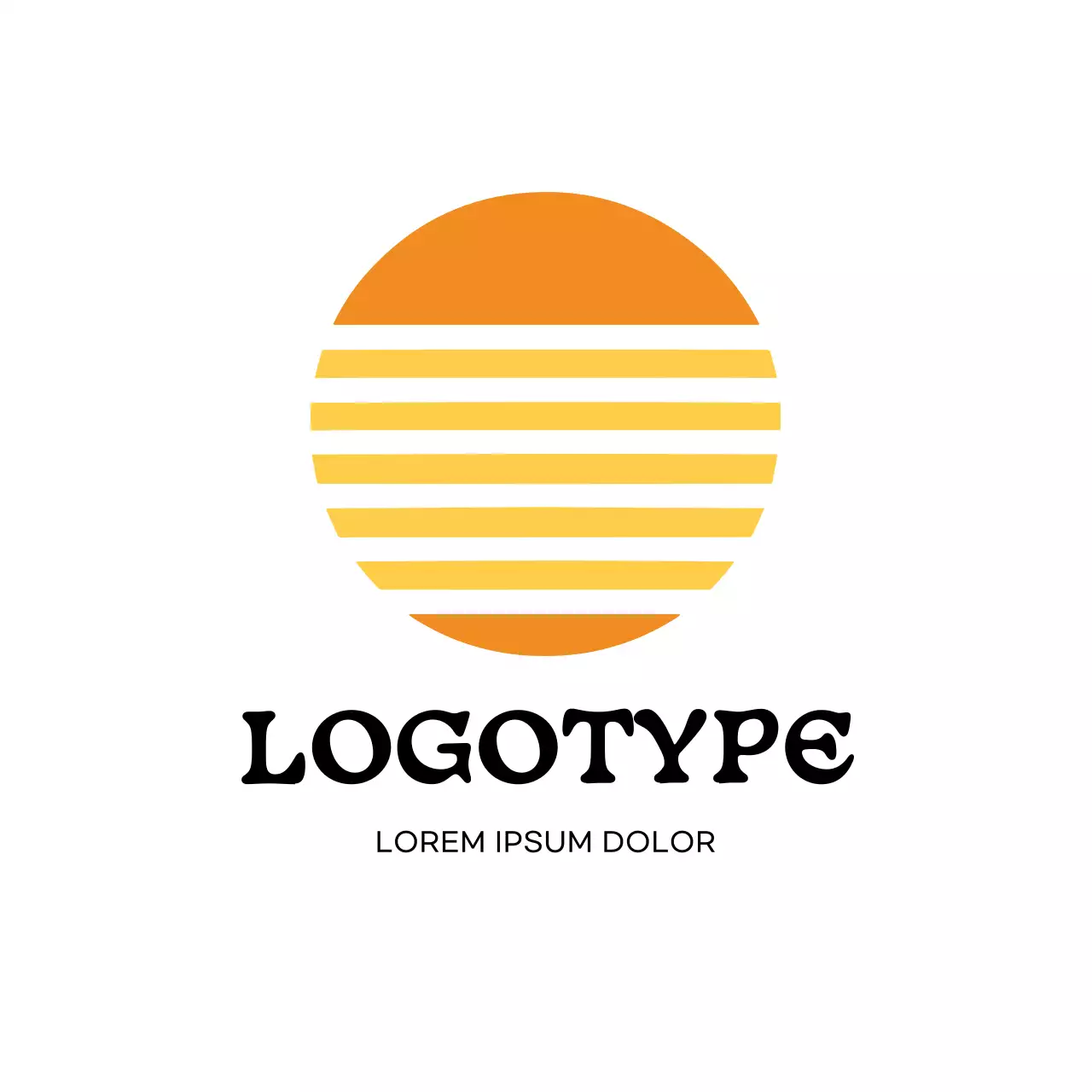 Orange Abstract Design Logo