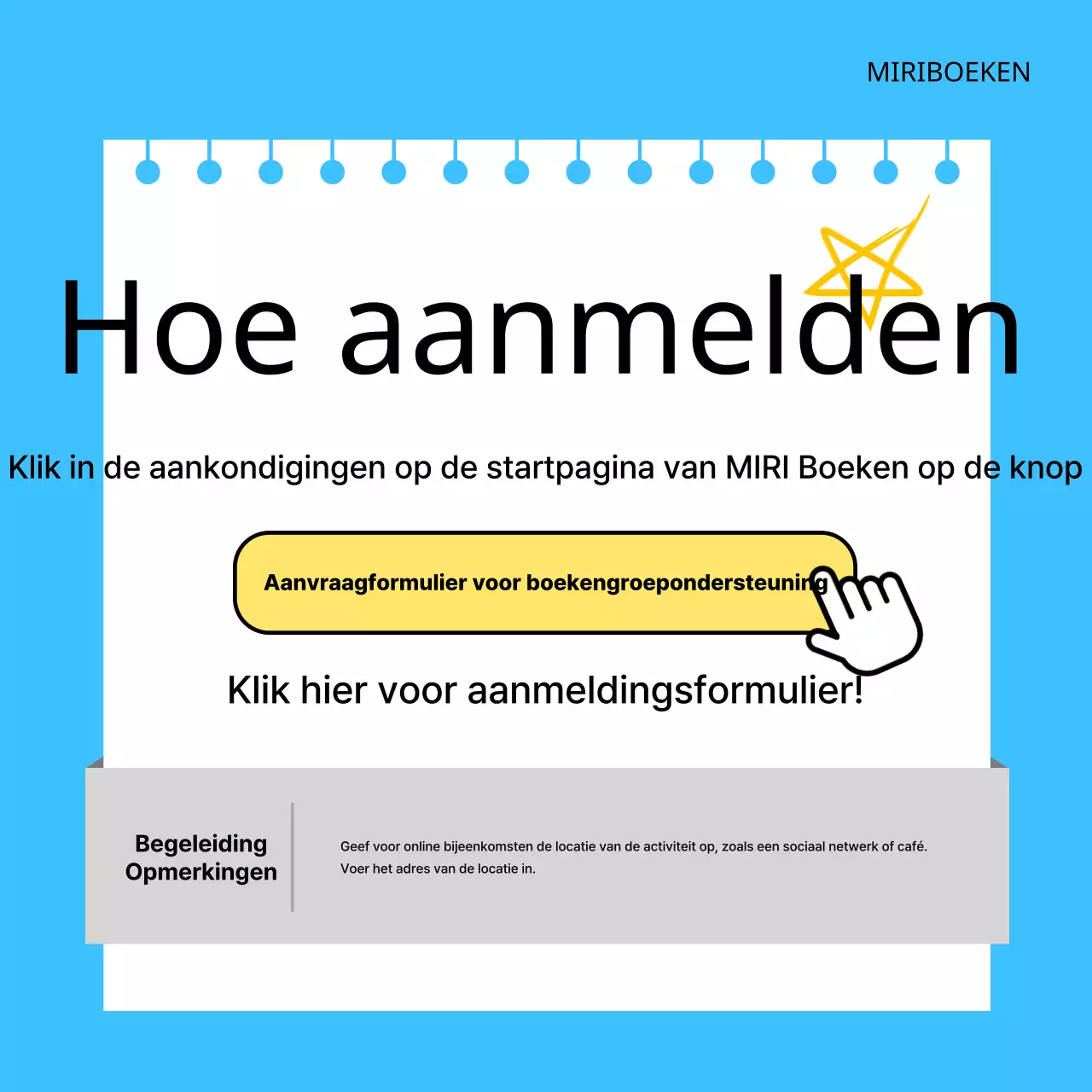 Promoot een minimalistische zomerboekenclub in geel en blauw