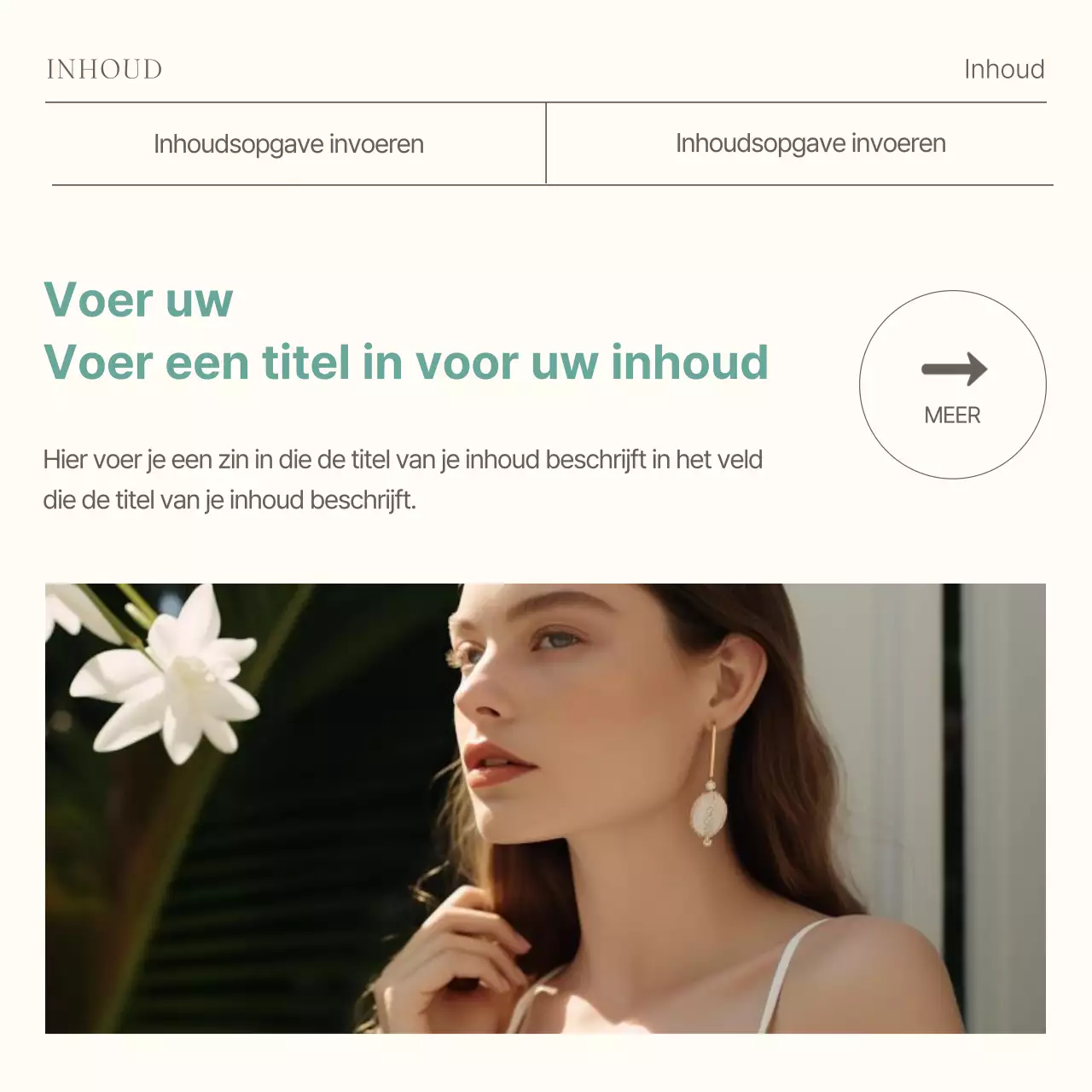 Een minimalistisch modemerk in beige en mint promoten