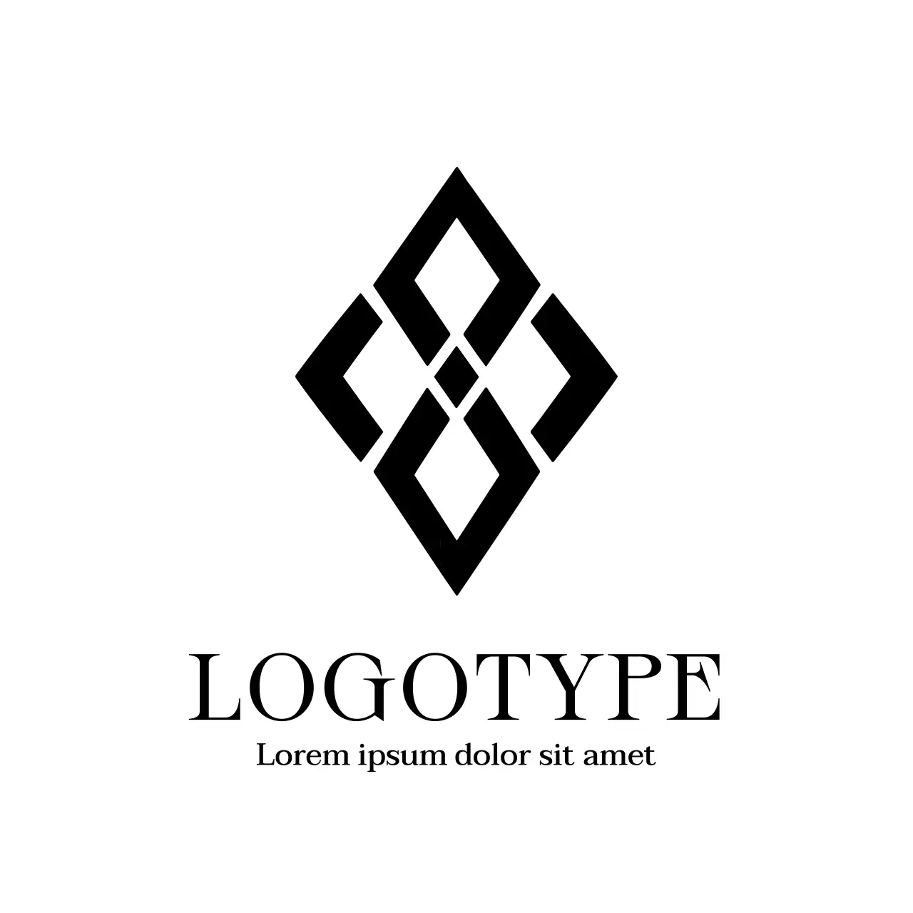 Black Geometric Design Logo