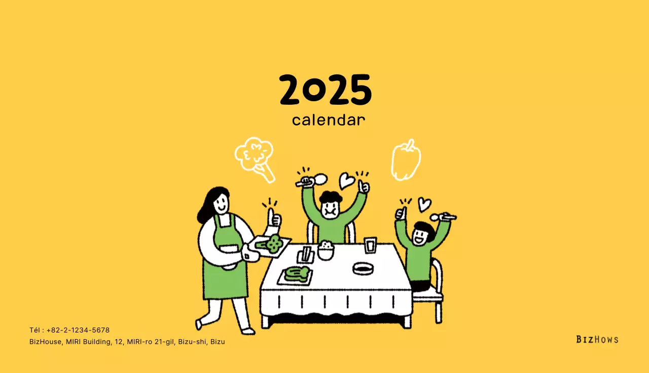 Calendrier du Nouvel An avec de jolies illustrations