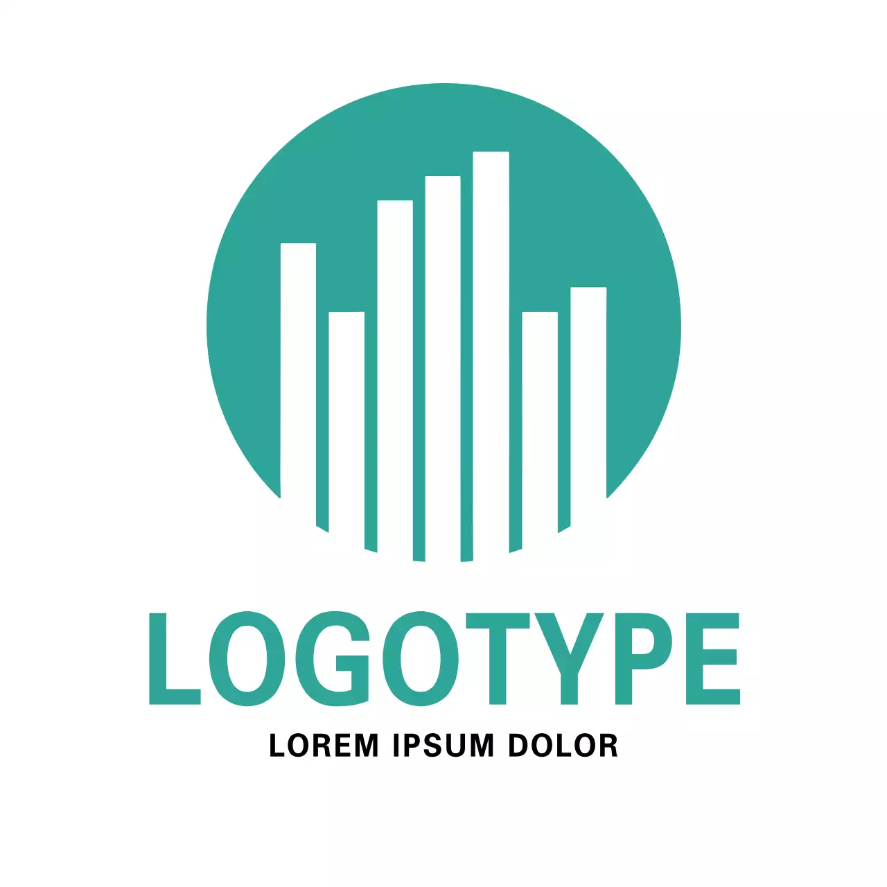 Teal Modern Design Logo