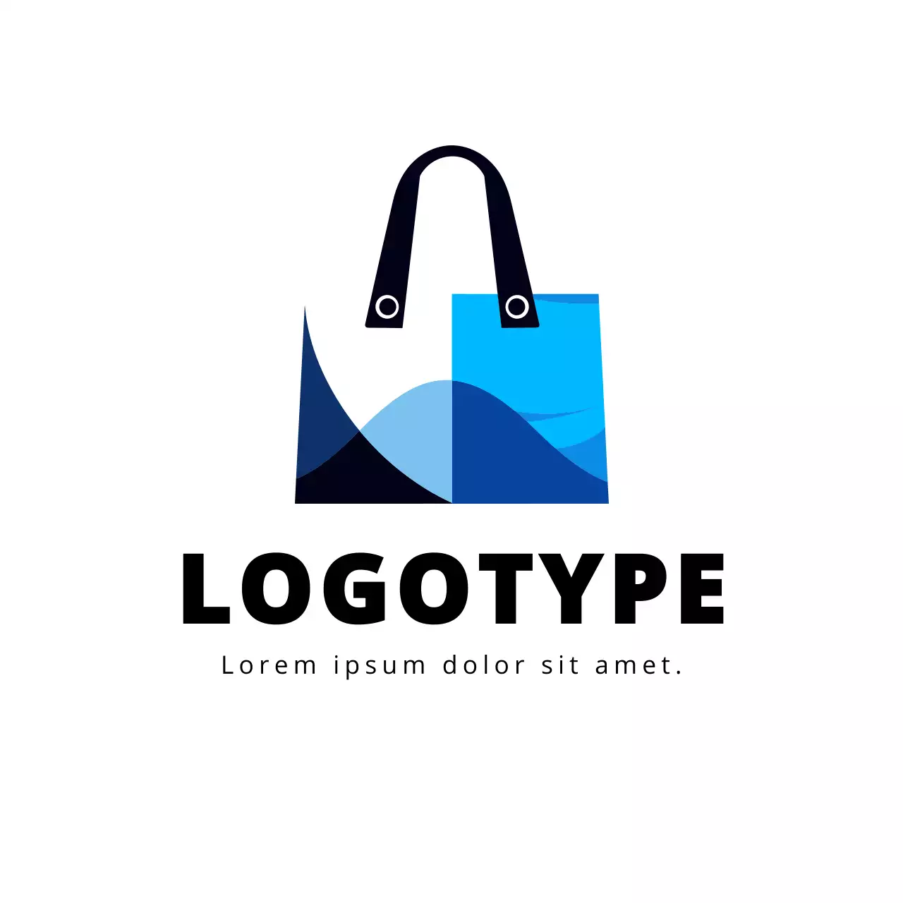 Blue Modern Shopping Logo