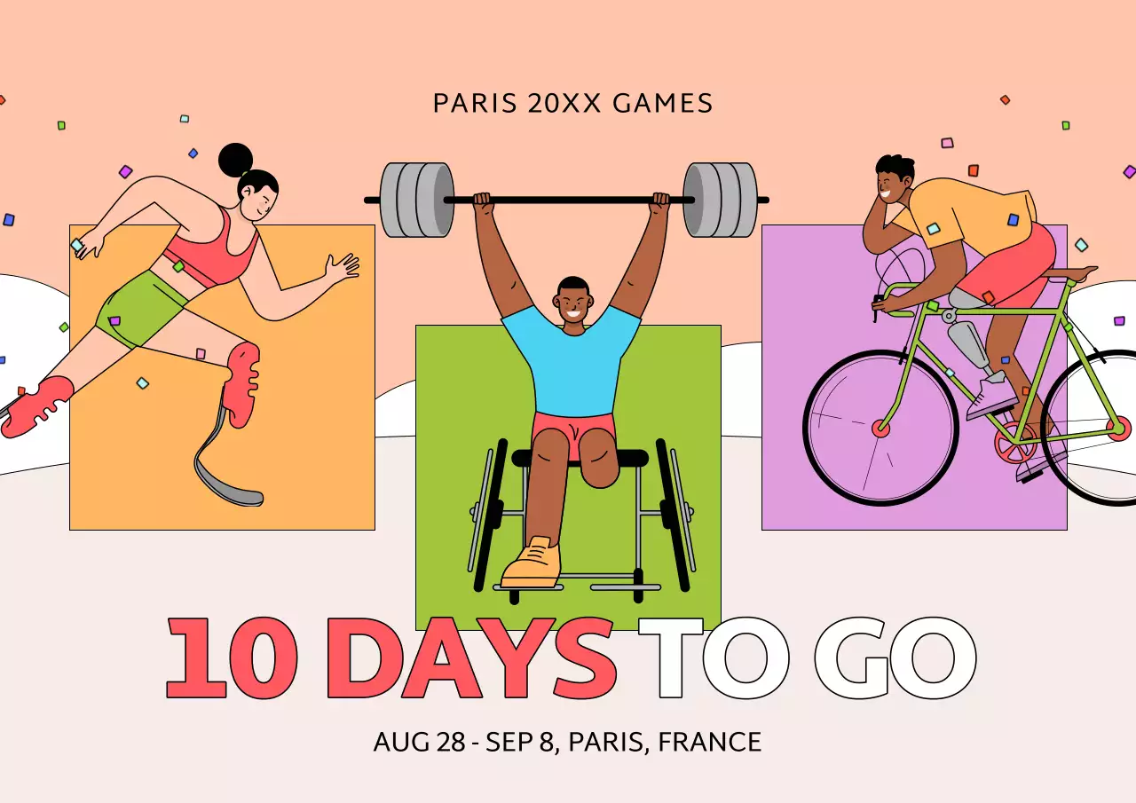 Poster Pengumuman Olahraga Modern Coral