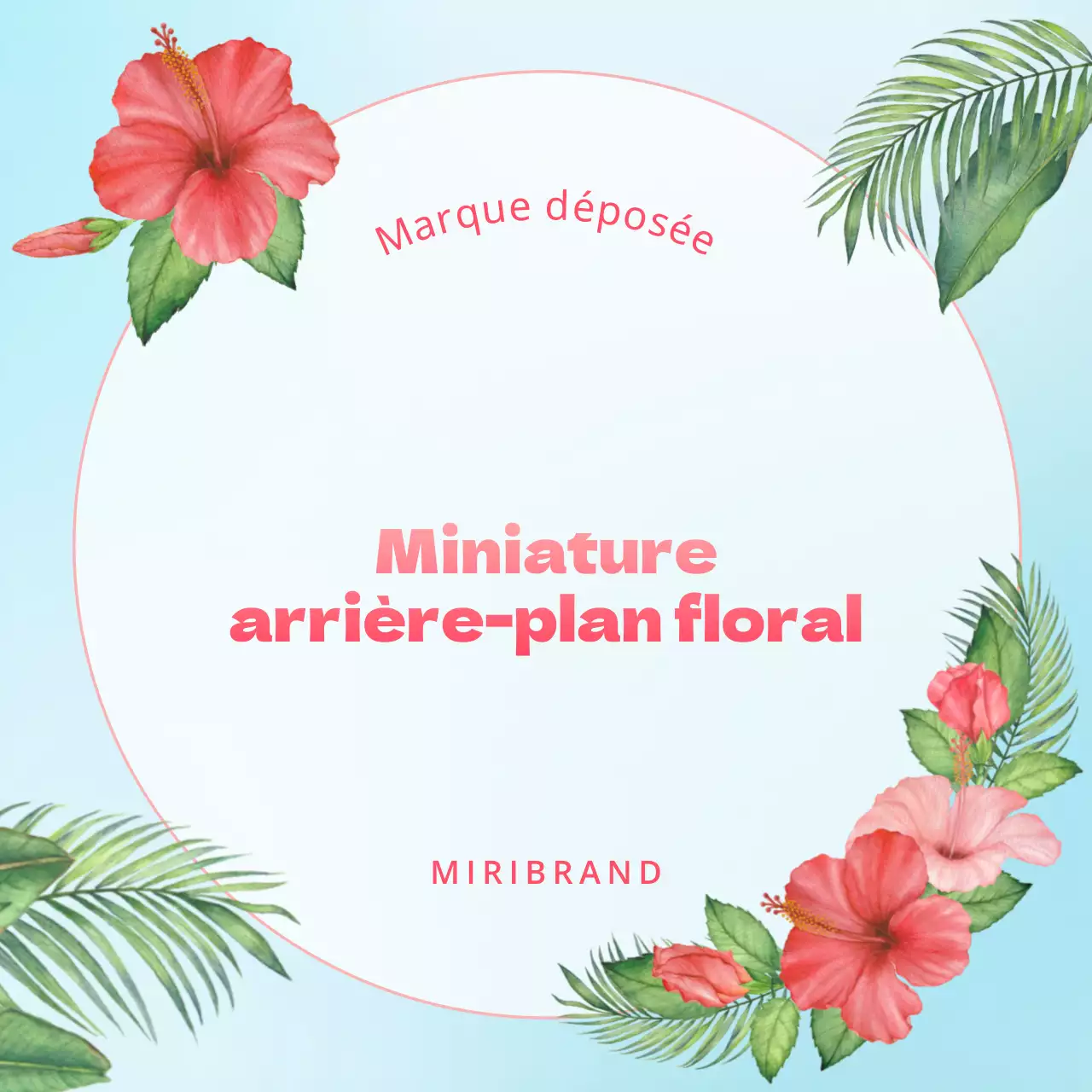 Fond de couverture floral de style tropical, menthe et rose vif