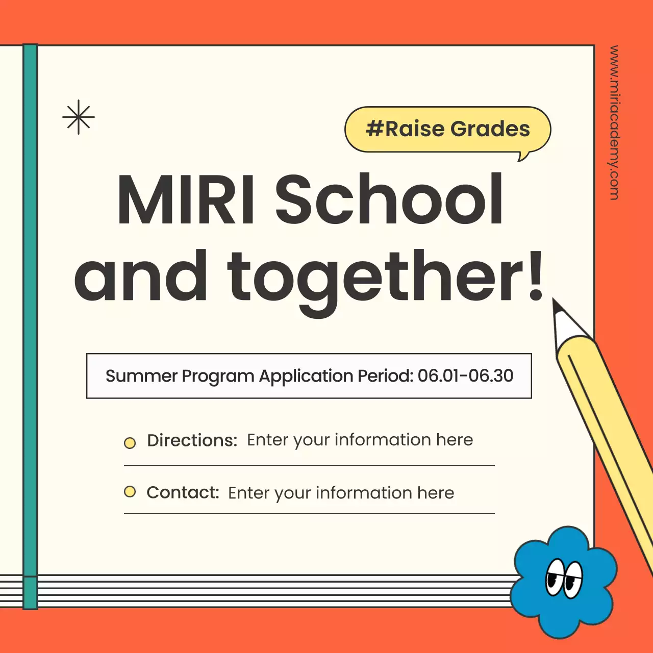 Orange Modern Academy Promotion Instagram Carousel