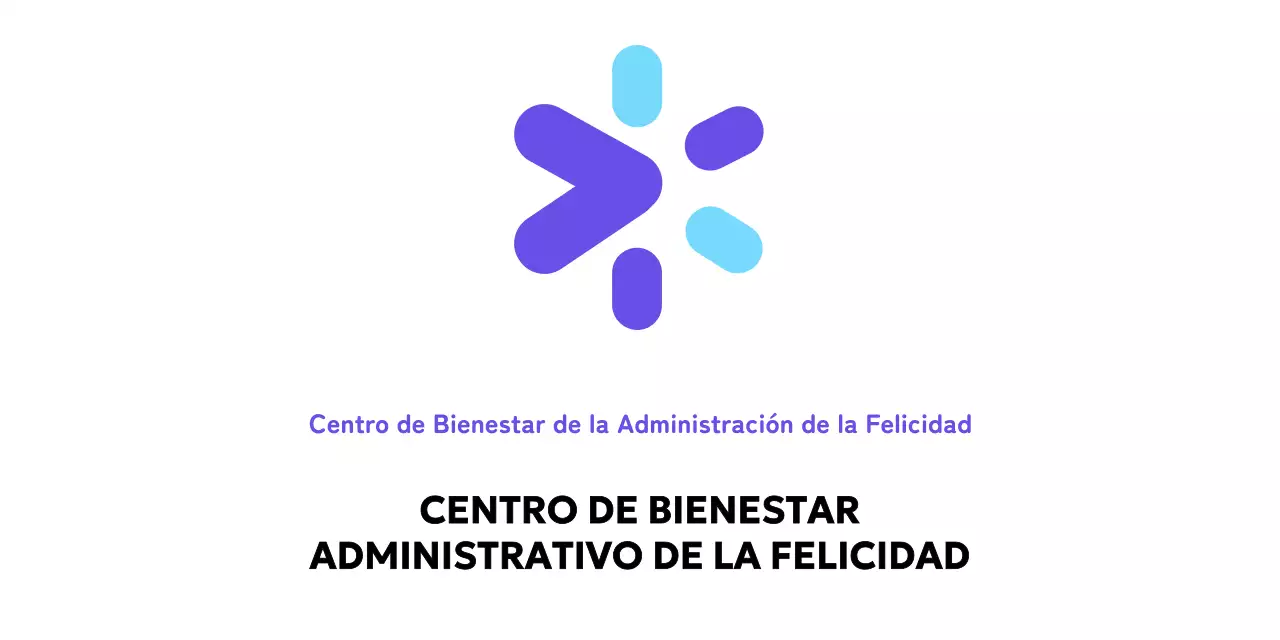 Centro de bienestar con logotipo sencillo azul claro púrpura brillante
