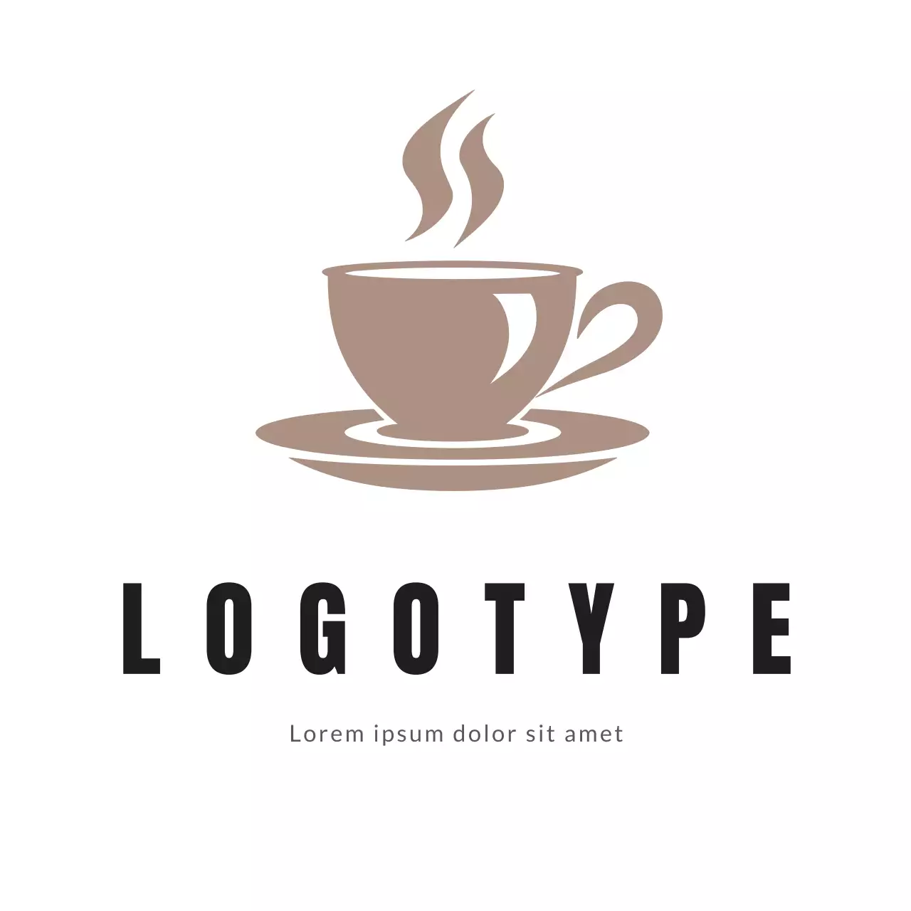 Brown Minimal Coffee Logo
