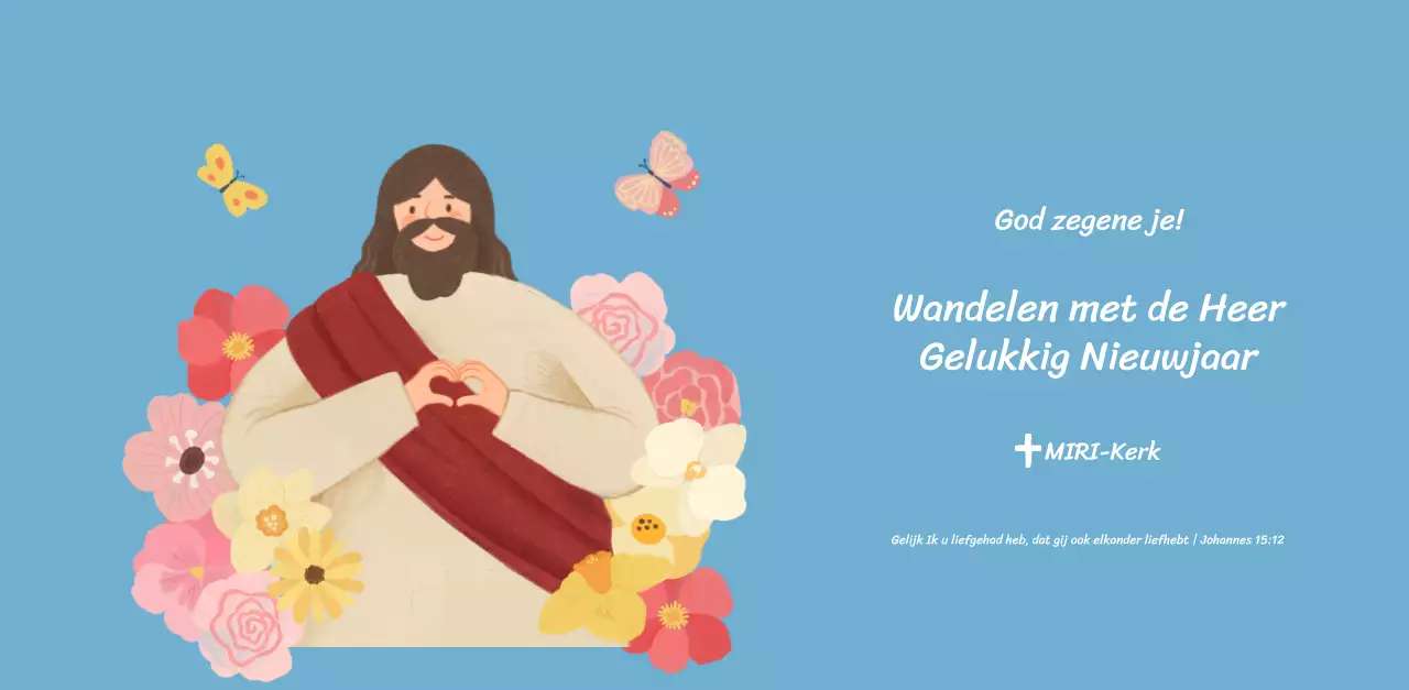 Een devotiekalender met gezellige illustraties en bijbelverzen op een lichtblauwe achtergrond