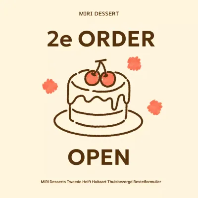 Aankondiging van de opening van het gele en mooie orderboek