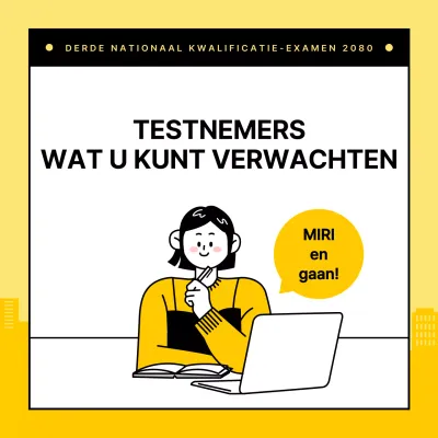 Een eenvoudige, gele kennisgeving voor de proefpersoon