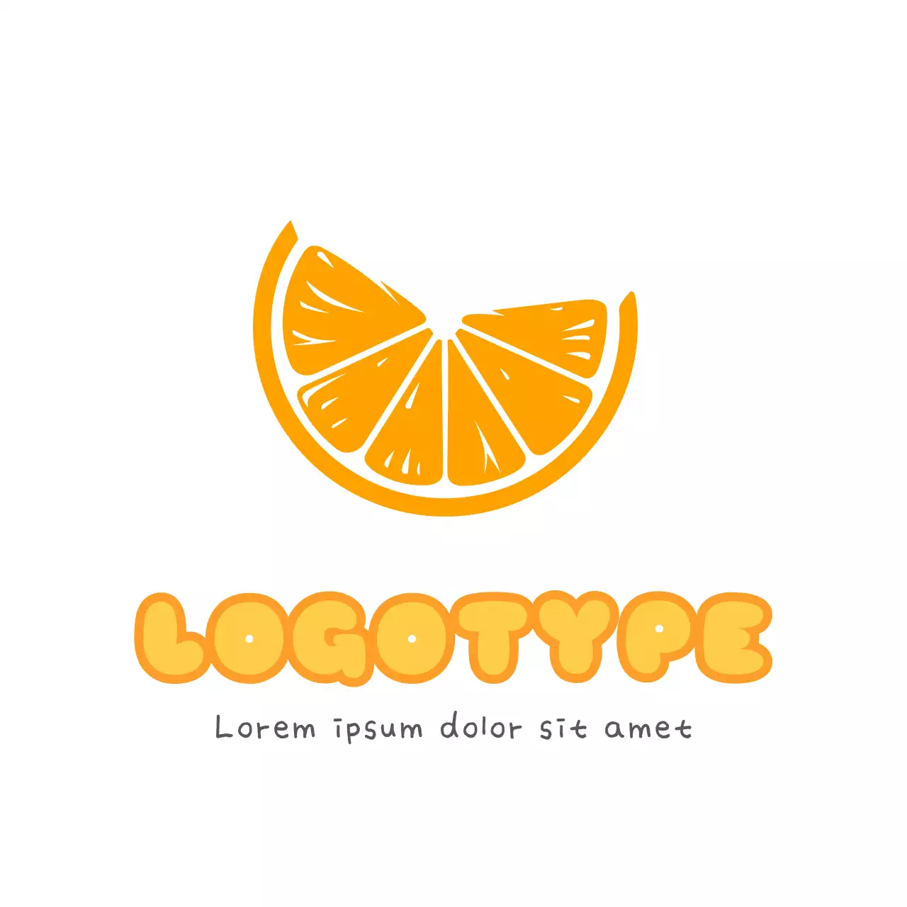 Orange Simple Design Logo