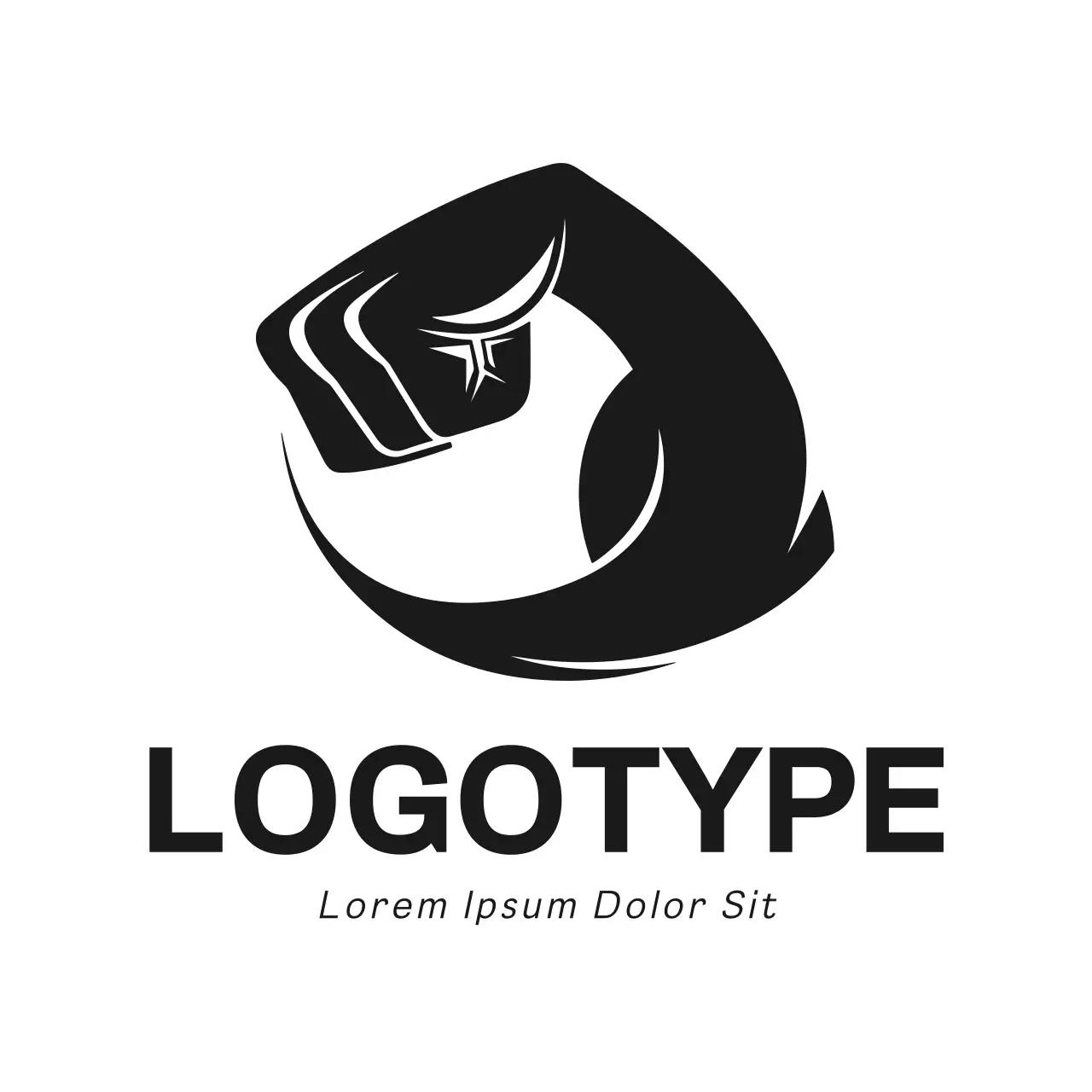 Black Minimal Fitness Logo