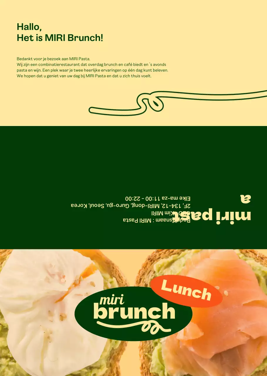 Over het chique brunchmenu in groen en ivoor