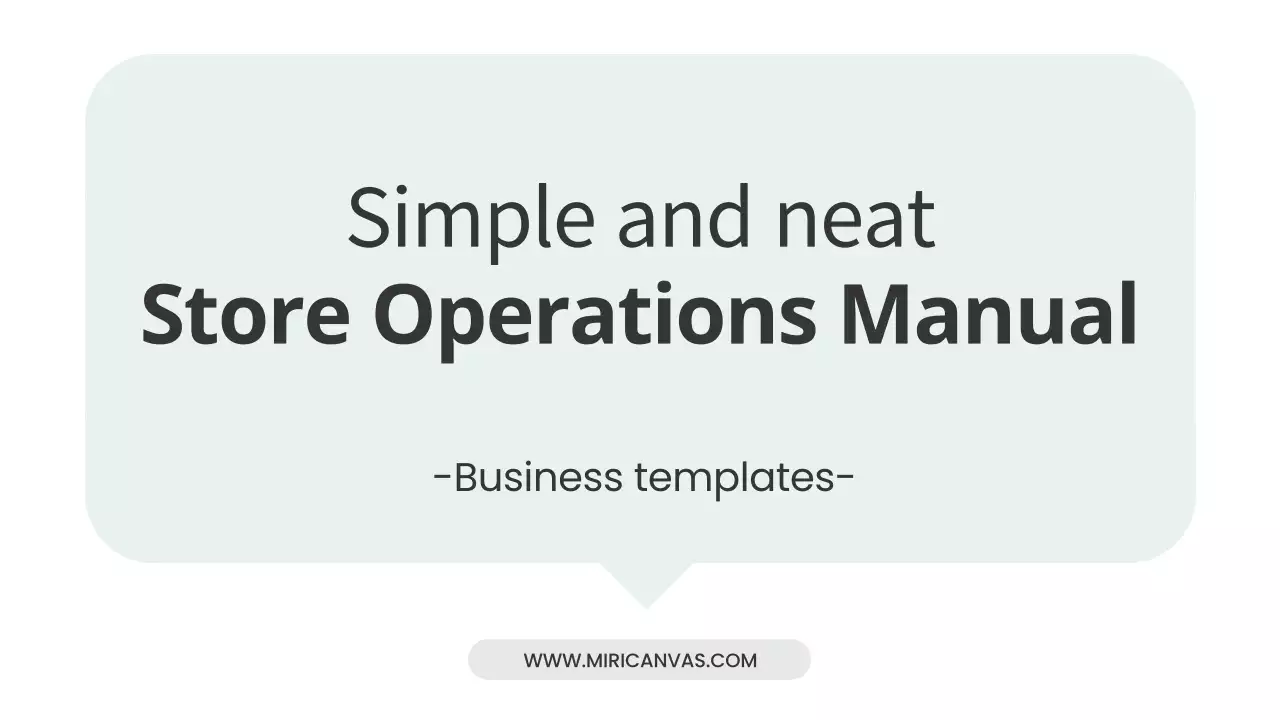 White Simple Store Manual Presentation