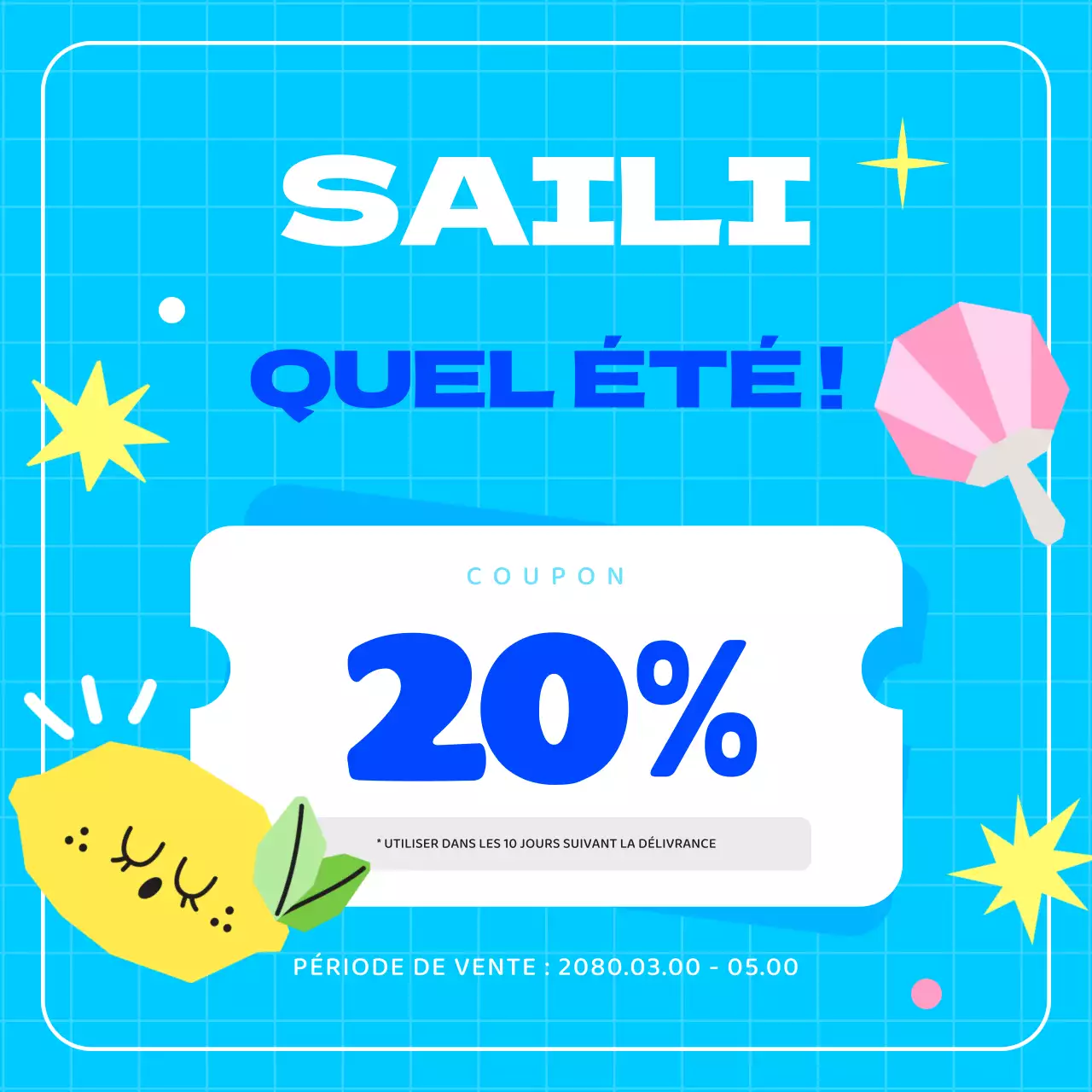 Faites la promotion de vos événements estivaux en bleu clair