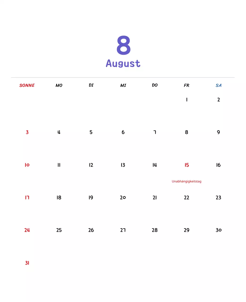 Neujahrskalender mit niedlichen Illustrationen