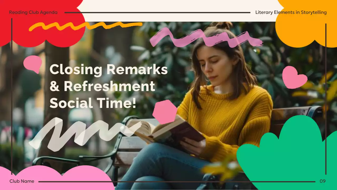 Colorful Modern Reading Agenda Presentation