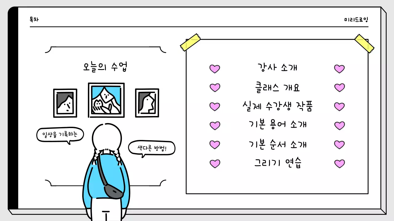 노랑과 네온의 심플한 디지털 드로잉 강의자료