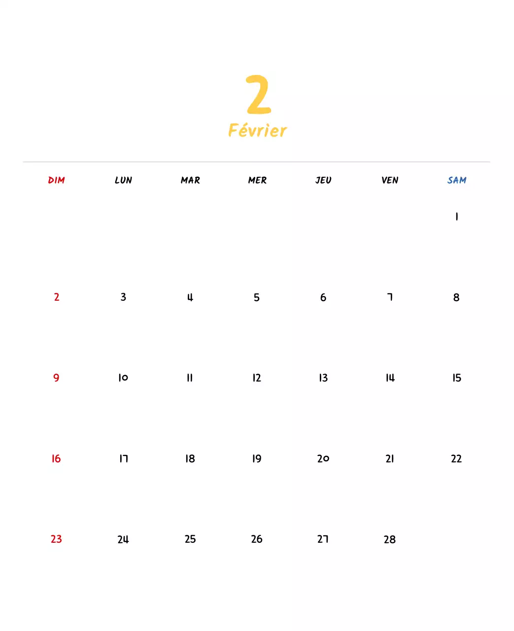 Calendrier du Nouvel An avec de jolies illustrations