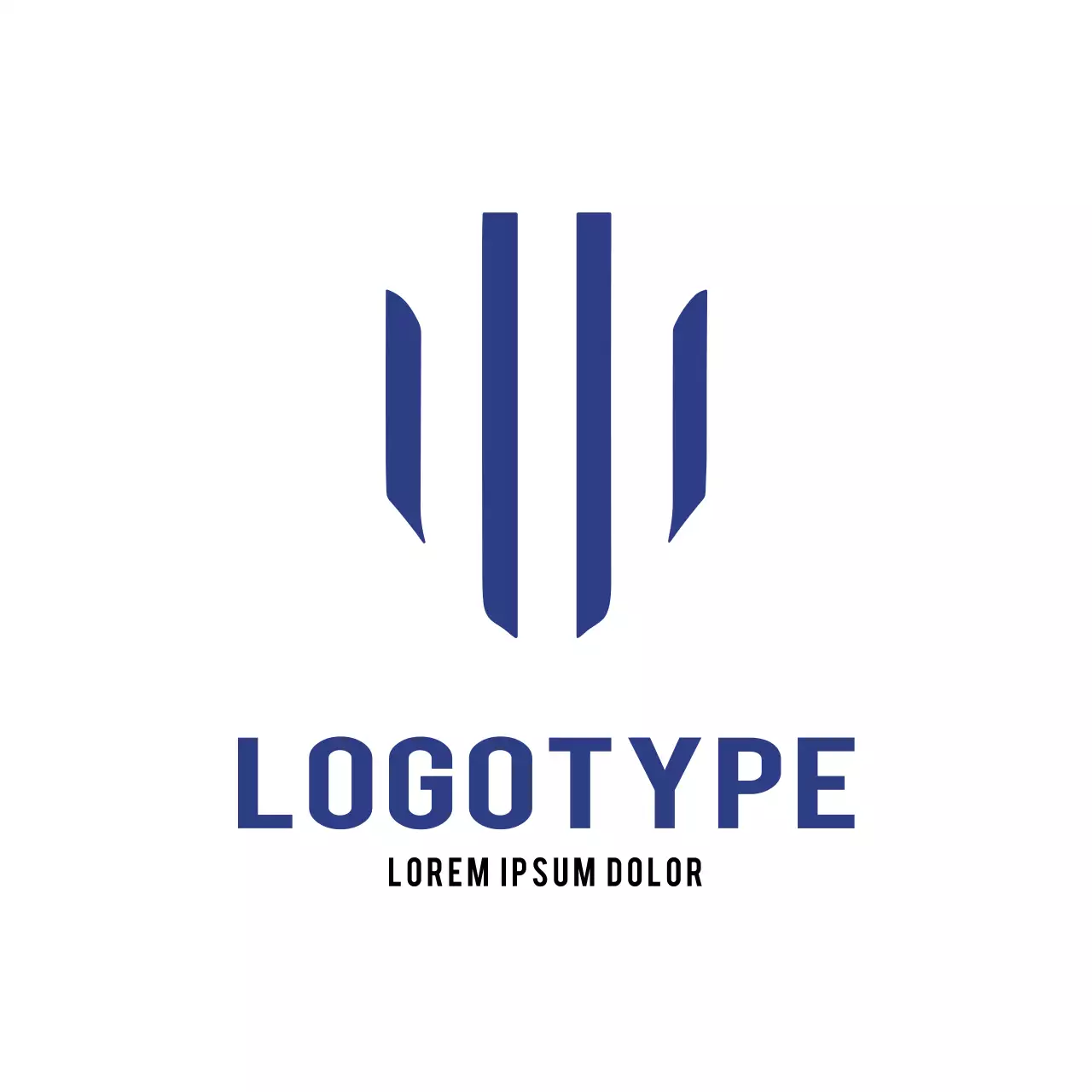 Blue Modern Design Logo