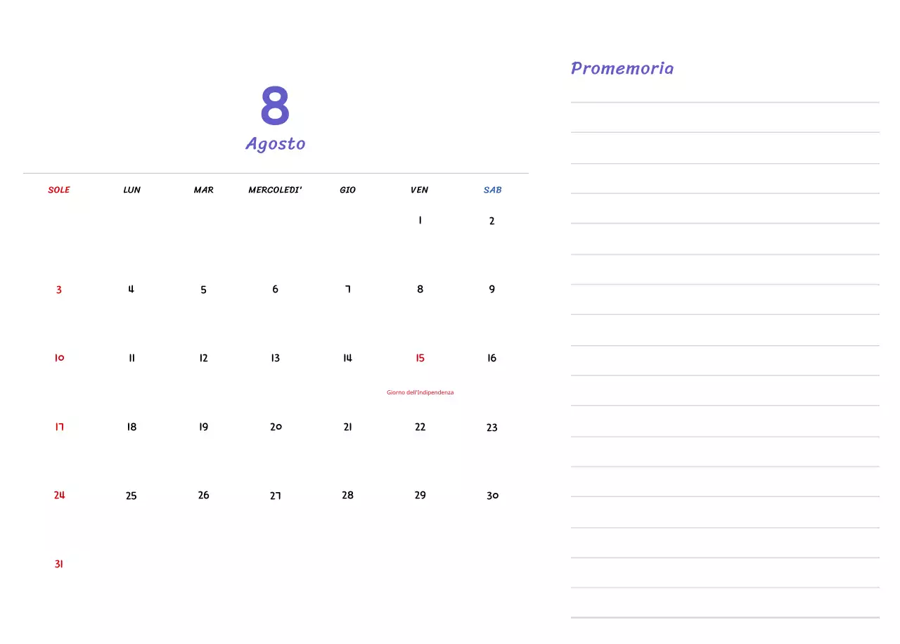 Calendario di Capodanno con simpatiche illustrazioni