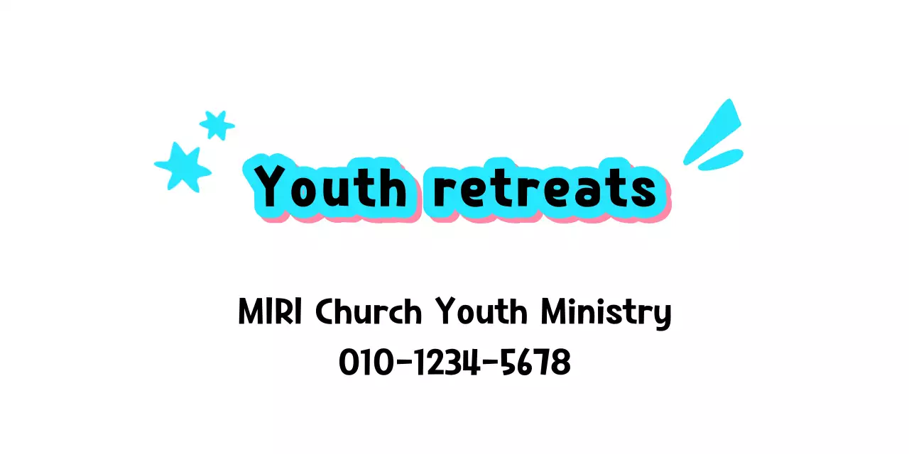Promote a light blue and pink youth retreat