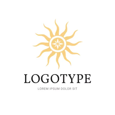 Yellow Minimal Design Logo