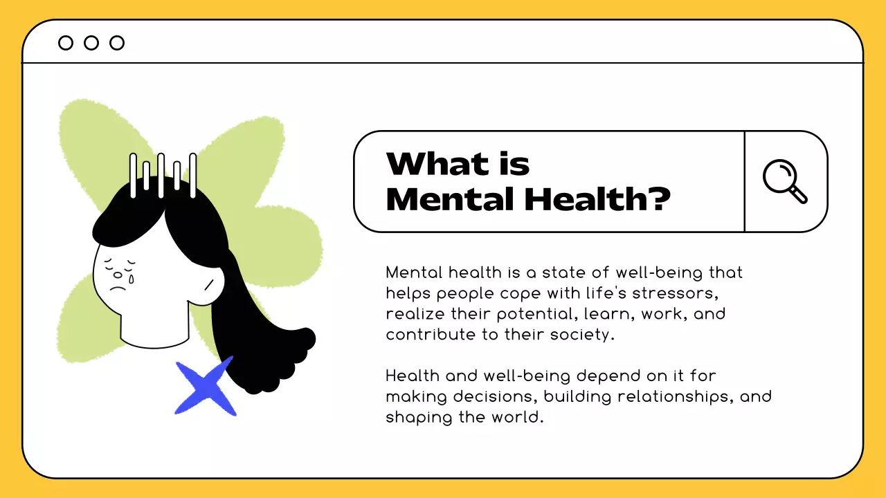 Yellow Simple Mental Health Promotion Presentation