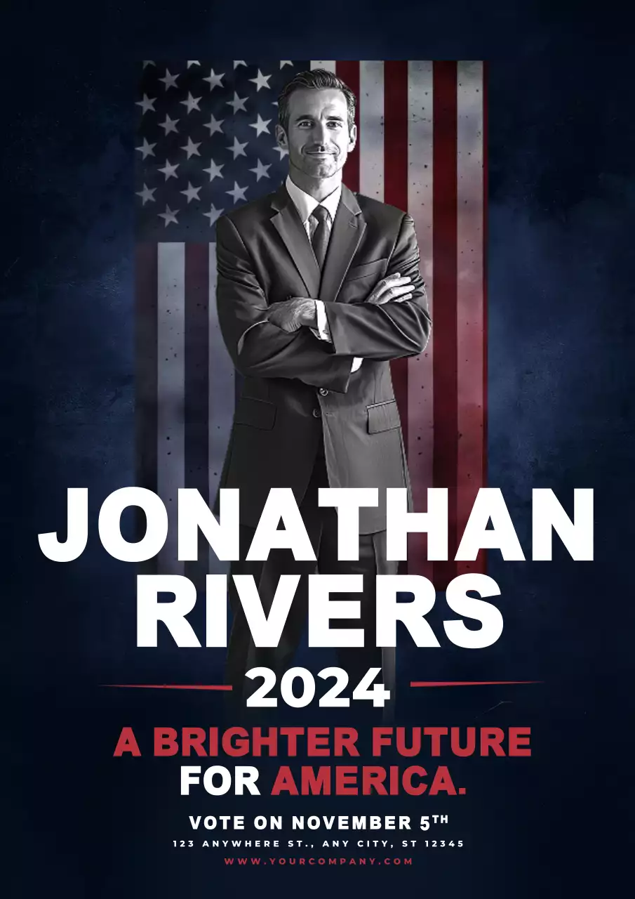 Navy Professional Campaign Announcement Poster