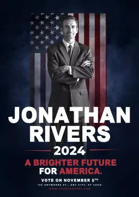 Navy Professional Campaign Announcement Poster