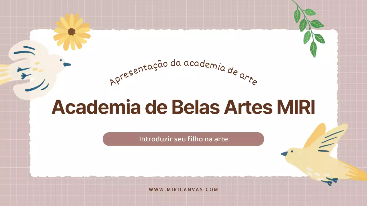 Um prospeto acolhedor de uma escola de arte em bege e castanho