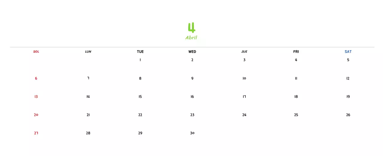 Calendario de Año Nuevo con simpáticas ilustraciones