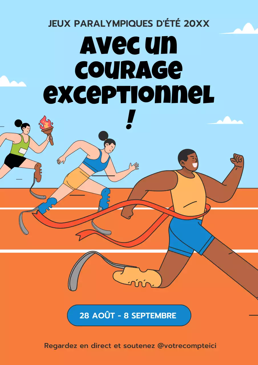 Promouvoir les Jeux paralympiques d'été en bleu et orange