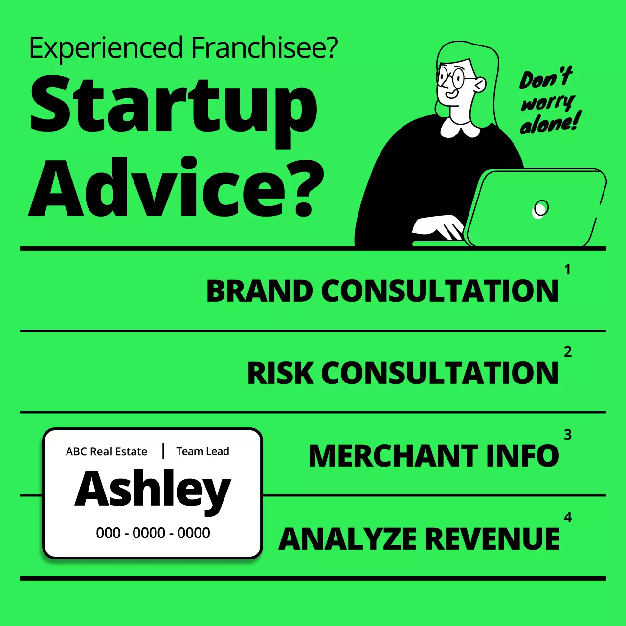 Green Modern Startup Promotion Social Media Post