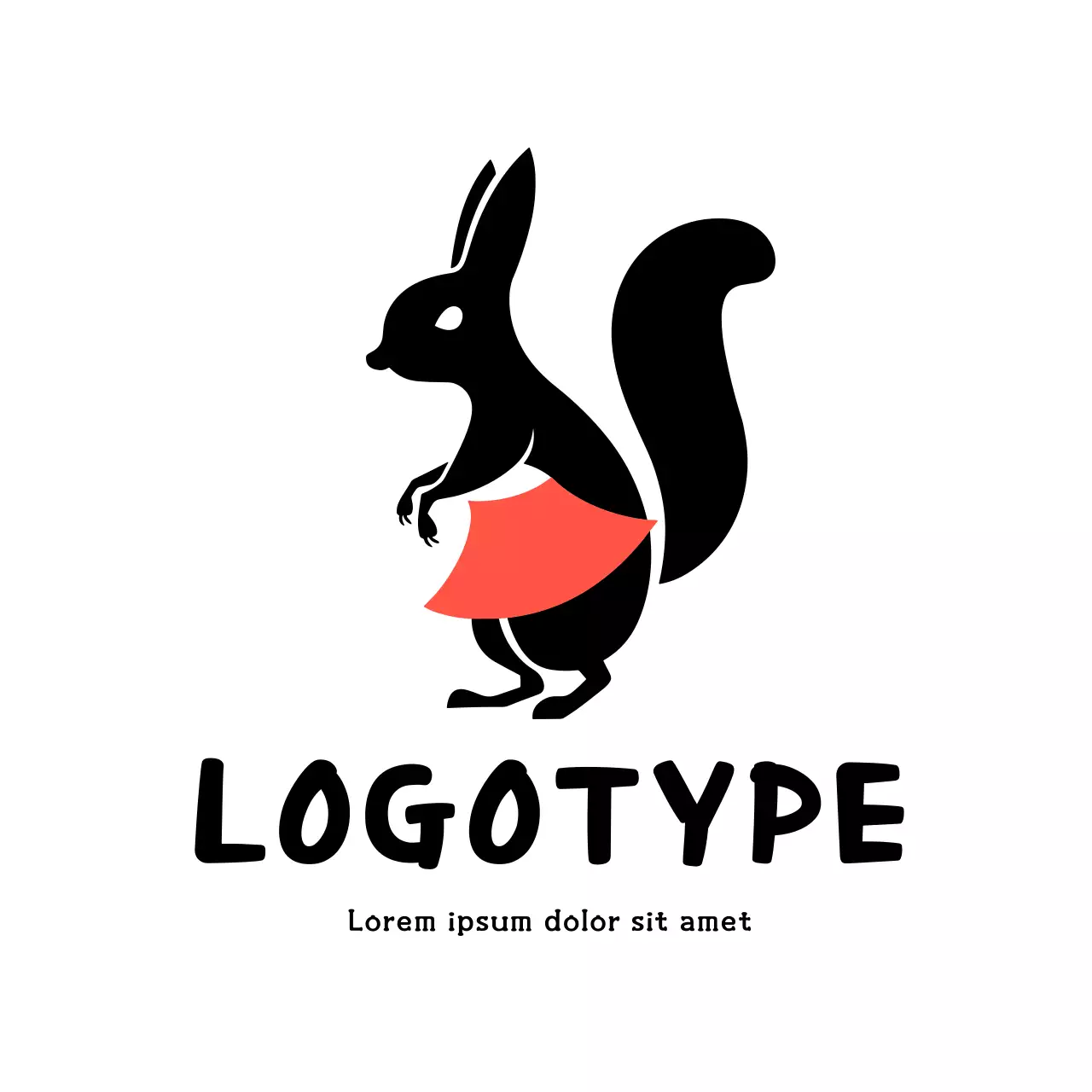 Red Minimal Design Logo