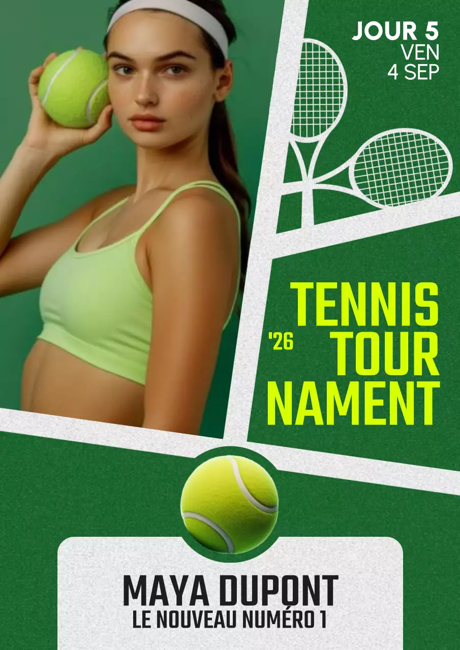 Green Grey Modern Tennis Tournament News
