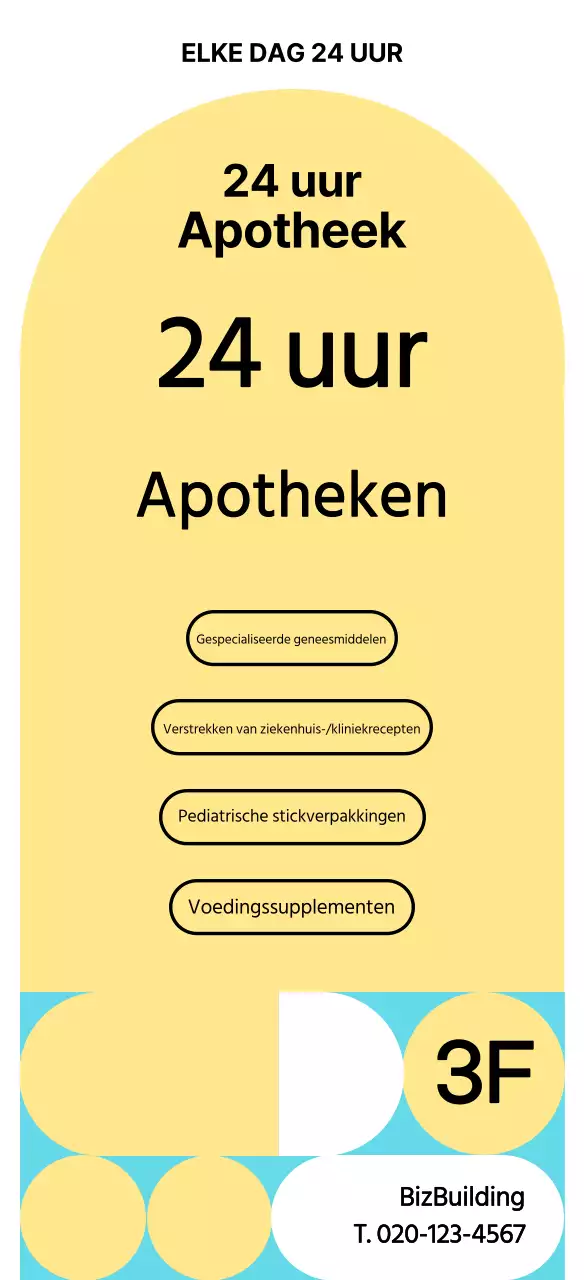 Nette, gele, 24-uurs apotheekgids