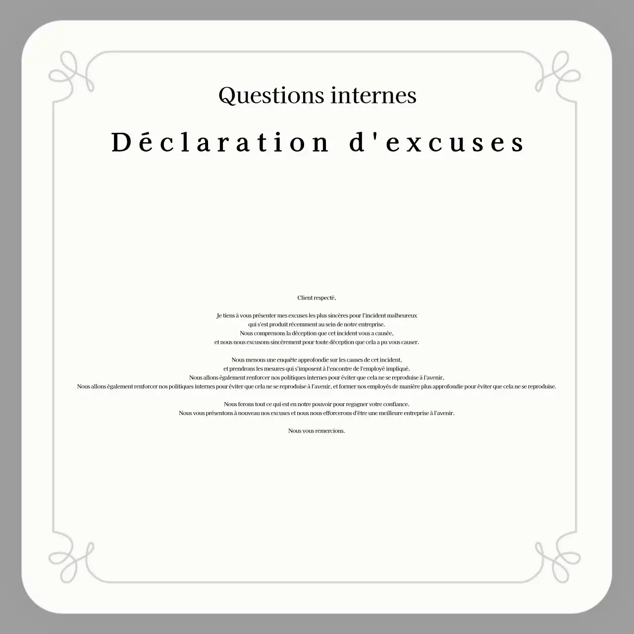 Une collection d'excuses simples en bleu